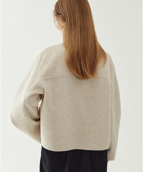 リボンタイ ショートウールコート FQ24W101【Fano Studios