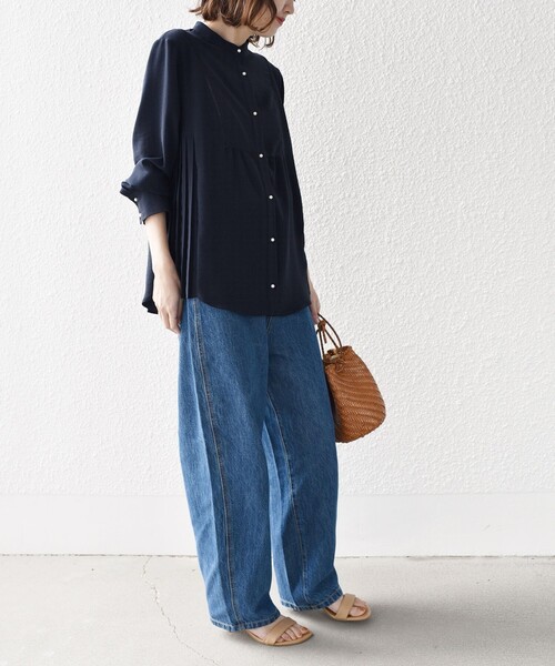 セール】【WEB限定】〈手洗い可能〉ストレッチ ジョーゼット プリーツ