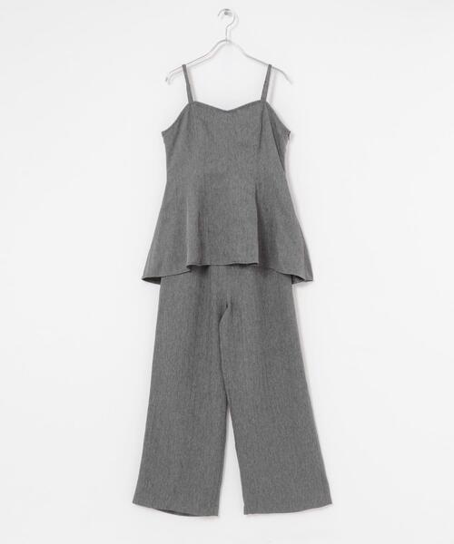 セール】ヘリンボーンキャミ×パンツセットアップ（サロペット