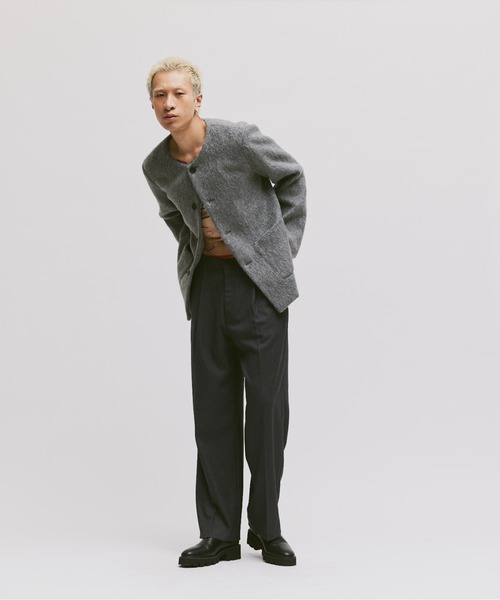 FEKETE（フェケテ）の「NO COLLAR WOOL SHAGGY JACKET / ノーカラー