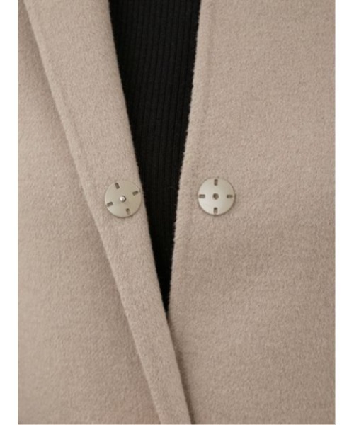 Mila Owen（ミラオーウェン）の「ウール混スタンドカラーリバーケープ