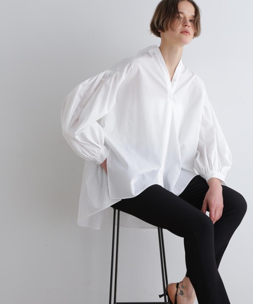 タイプライターギャザーブラウス（シャツ/ブラウス）｜LE PHIL