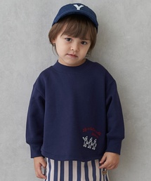 スウェット（ブルー・ネイビー/青色系・ワンポイント）ファッション