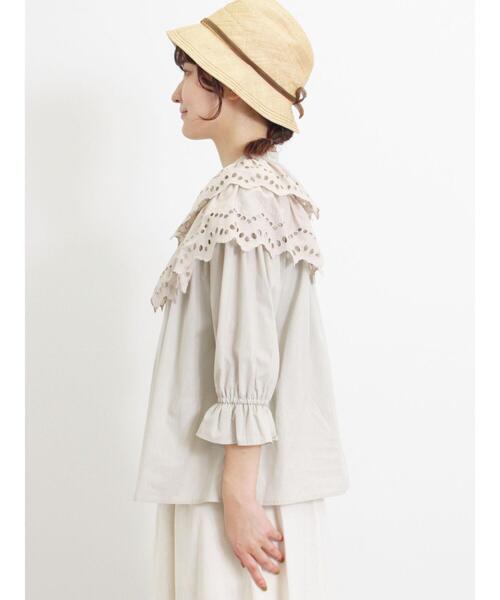 Samansa Mos2（サマンサ モスモス）の「二段スカラップレースブラウス