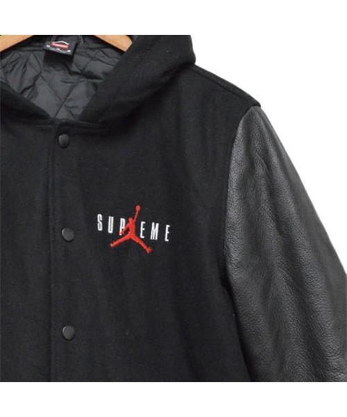 ブランド古着】NIKE Jordan Hooded Varsity Jacket レザー切り替え