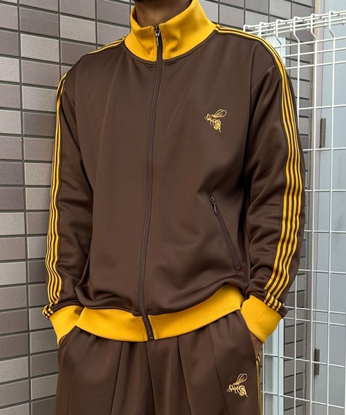 Nylaus】ライントラックジャケット 蜂刺繍 ユニセックス ジャージ