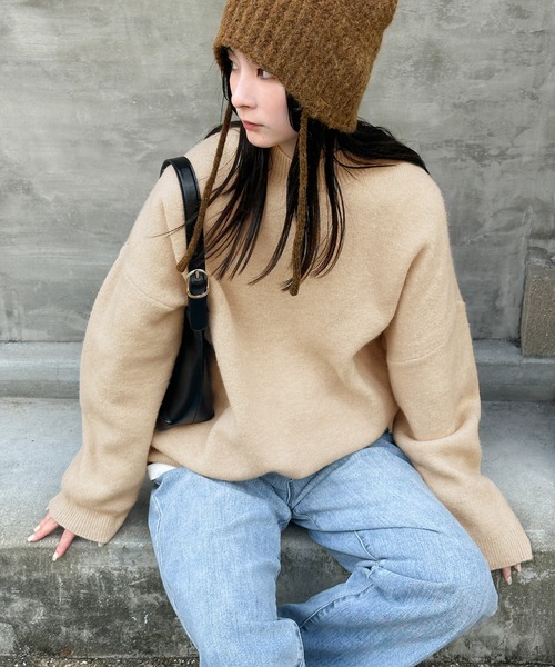 セール】シンプルオーバーサイズニット（ニット/セーター）｜select