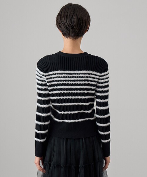 ANAYI（アナイ）の「フェザーボーダー カーディガン（カーディガン