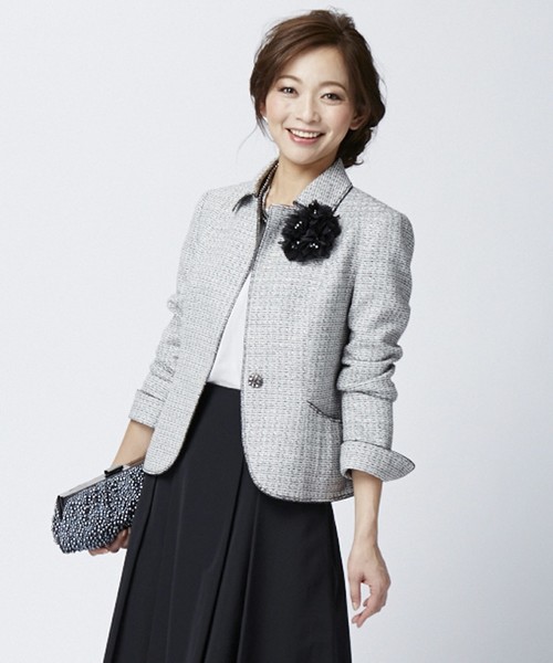 23区（ニジュウサンク）の「ライトシャインツイード ジャケット