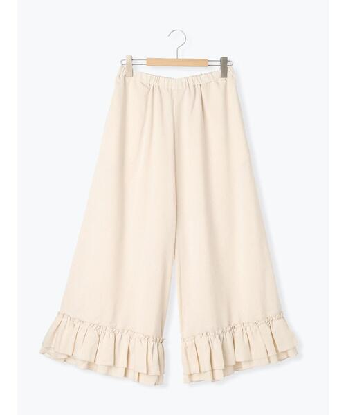Samansa Mos2（サマンサ モスモス）の「裾2段フリルギャザーパンツ