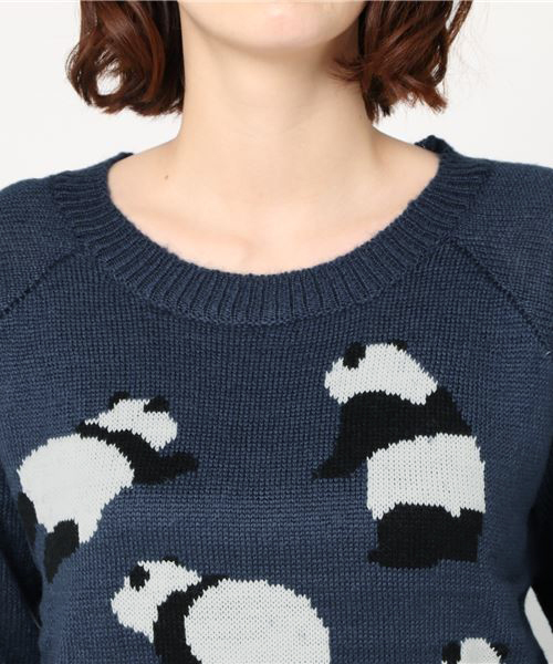 MERLOT（メルロー）の「パンダ柄ニットプルオーバー2503（ニット