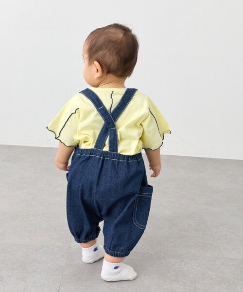 BABY】サラッと快適！カボチャデニムサロペロンパース（サロペット