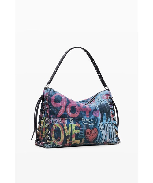 Desigual（デシグアル）の「グラフィティデニムバッグL（ショルダー