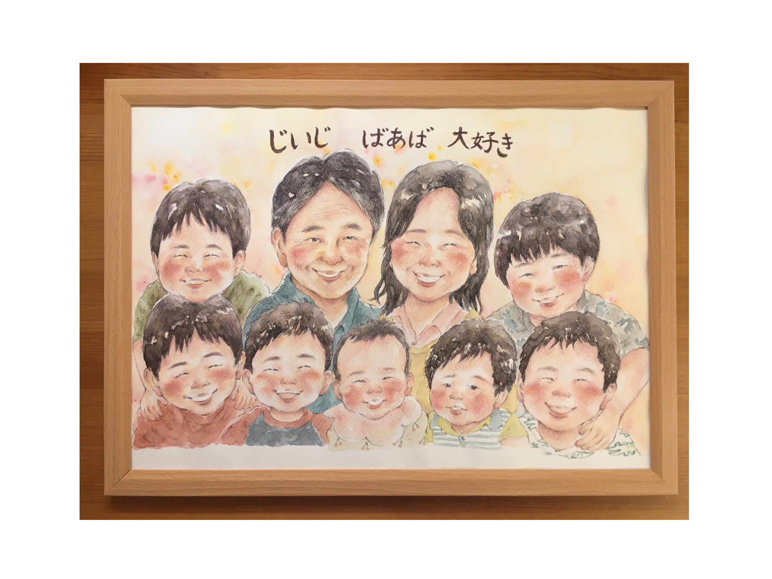 似顔絵オーダー　似顔絵　イラスト　A3 10名様