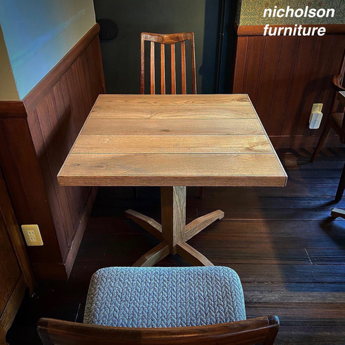 カフェテーブル ダイニングテーブル オーク材 レトロヴィンテージ