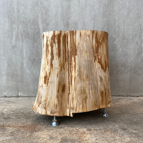 ひのき切り株のスツール】丸太椅子 茶 オブジェ フラワーディスプレイ