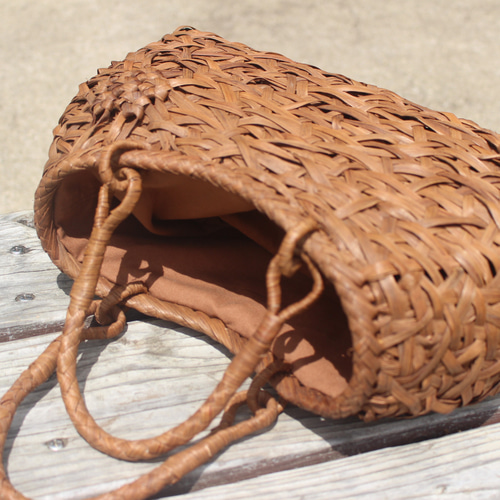 98114 山葡萄 かごバッグ 山ぶどう カゴバッグ 持ち手 着物 籠 六角