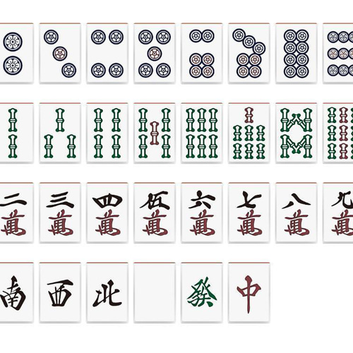 Lサイズ/牌変更無料】麻雀 マージャン 雀荘 ゲーム アカウーピン 赤牌