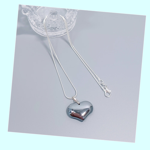 高純度テラヘルツ ハート ペンダント ネックレス ❤︎ silver 925