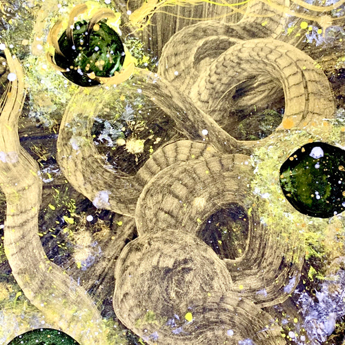 大きさ＆エネルギー2倍！一筆龍エネルギーアート✨縁起物 龍神 絵画