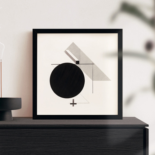 額縁付き] Proun IV エル・リシツキー アートポスター 天然木 モダン