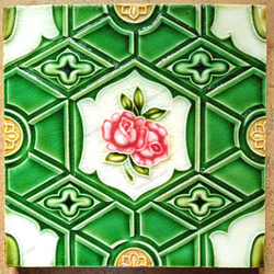 里帰り便・8枚組・不二見タイル製マジョリカタイル・100年前に海を渡っ