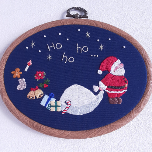 刺繍フレーム～サンタクロース～ その他インテリア雑貨 なみのいろ