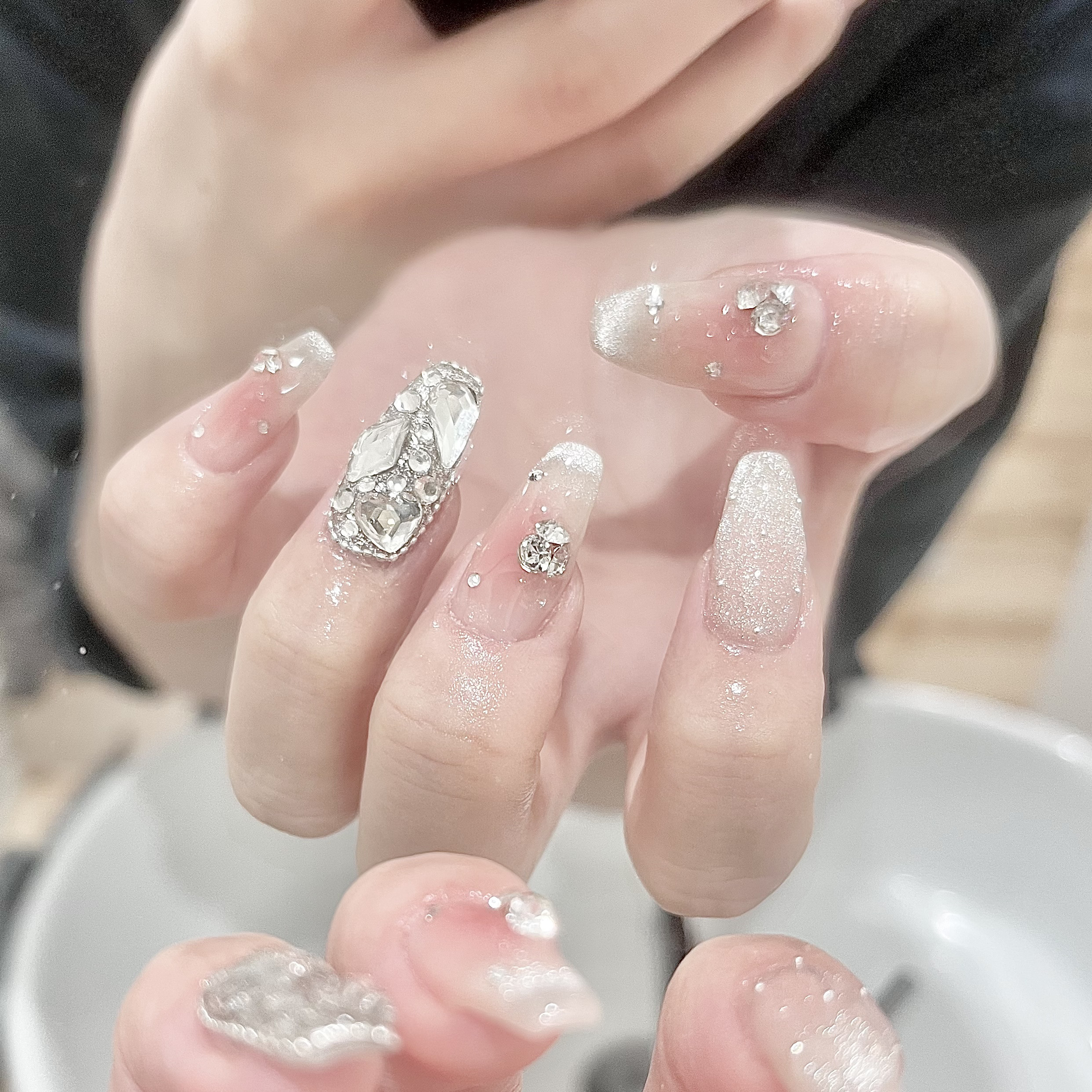 No.68】マグフレンチ♡埋めつくし ぷっくり キルティング ワンホン