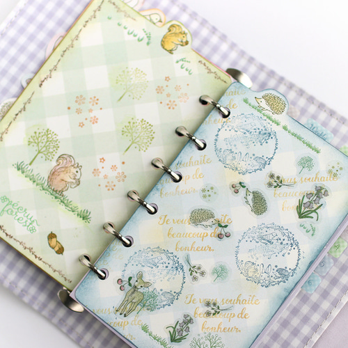 在庫少【ミニ6穴 ひょっこり動物インデックス】 シール付 覗く動物たち