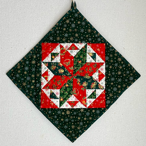 パッチワークキルトのクリスマスタペストリー その他インテリア雑貨