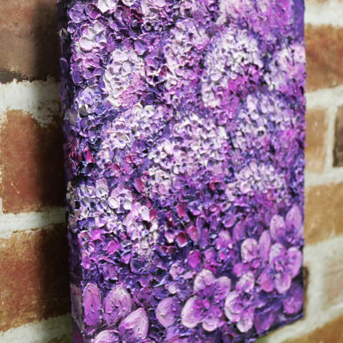 油絵 絵画 【紫の紫陽花】 絵画 HR 通販 16028804｜Creema(クリーマ