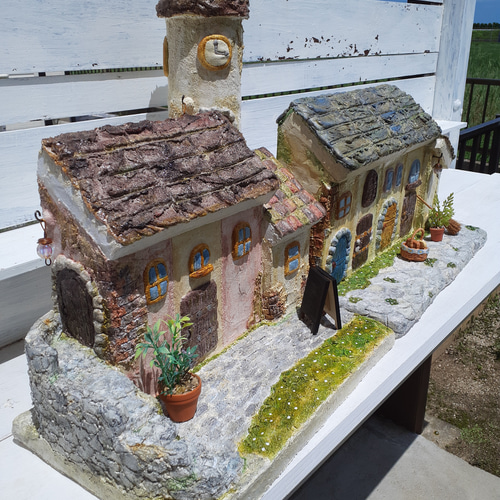 モルタルハウス 田舎町の小さな街並み その他インテリア雑貨 空ちゃん