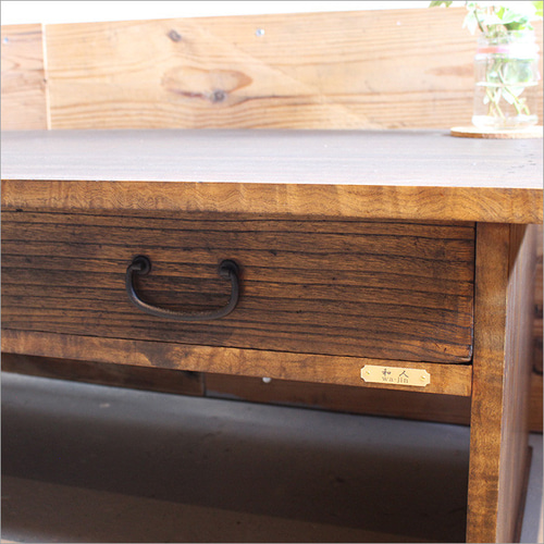 アンティーク 文机 書机 座机 パソコンデスク ロータイプ 古材 桐