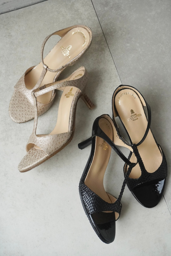 全サイズ即納☆華奢なのに履きやすいTストラップミュール ブラック