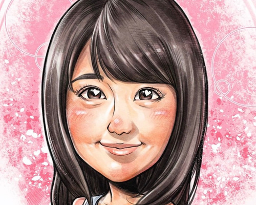 似顔絵【サンプル】オーダーメイド コミックタッチ イラスト 似顔絵