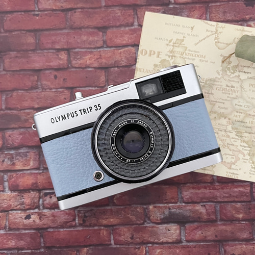 整備済・保証付】オリンパス TRIP35 フィルムカメラ｜くすみブルーの本