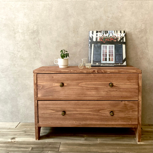 チェスト 木製 キャビネット 1段 引き出し収納 アンティーク風