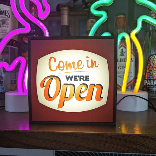 OPEN オープン 開店 営業中 自宅 店舗 ランプ アメリカンレトロ 看板