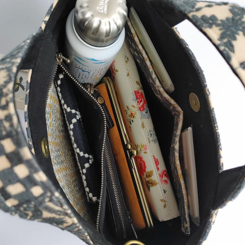 SALE ミナペルホネン forest tile ベージュ 2wayパニーニ風 ショルダー