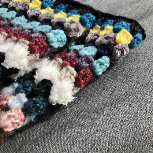 レトロカラフルなブランケット ひざ掛け グラニースクエア グラニー