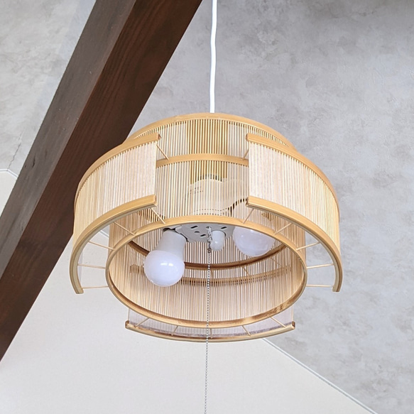 駿河竹細工 シーリングライト ペンダントライト 竹の灯り 涼しげ 夏