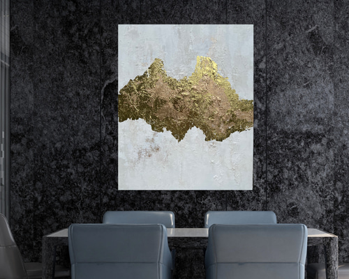 アート 絵画 インテリア海外 抽象画 モダン ホテル ギフト 金箔