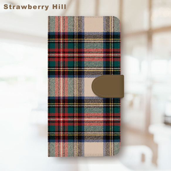 チェック柄 タータンチェック スマホケース 手帳型 スマホカバー けい