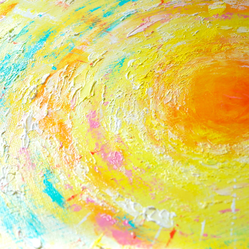 原画】【復刻】抽象画 太陽のひかり 約410×410mm（S6サイズ