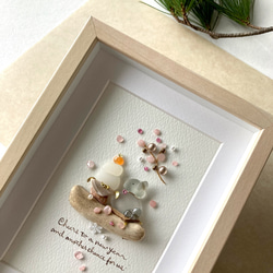 それぞれの色3 シーグラス／天然石／フレームアート／壁掛け／レア