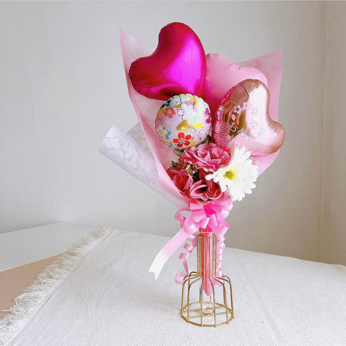 最短27日着【全9色】卒業式/卒業祝い/名前入り/バルーンブーケ/M/名