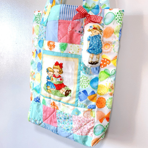 ハンドメイドパッチワークトートバッグマーガレット&ソフィー