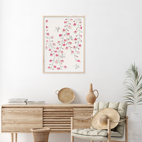 日本画 桜 アートポスター（55_Japan Sakura）｜北欧 インテリア