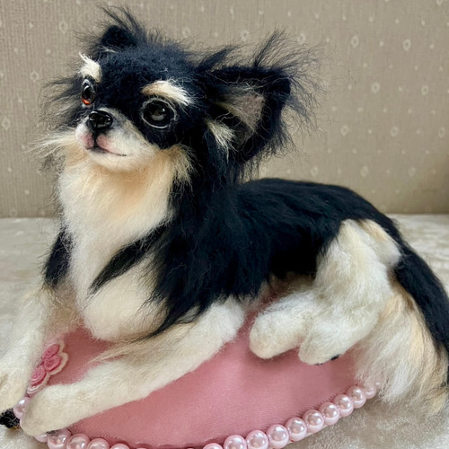 ♡いつも一緒だね♡ 【羊毛フェルトのチワワちゃん】ハンドメイド うち