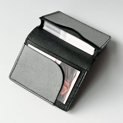 名刺入れ 名入れ可 本革 グレー ブラック レザー カードケース メンズ